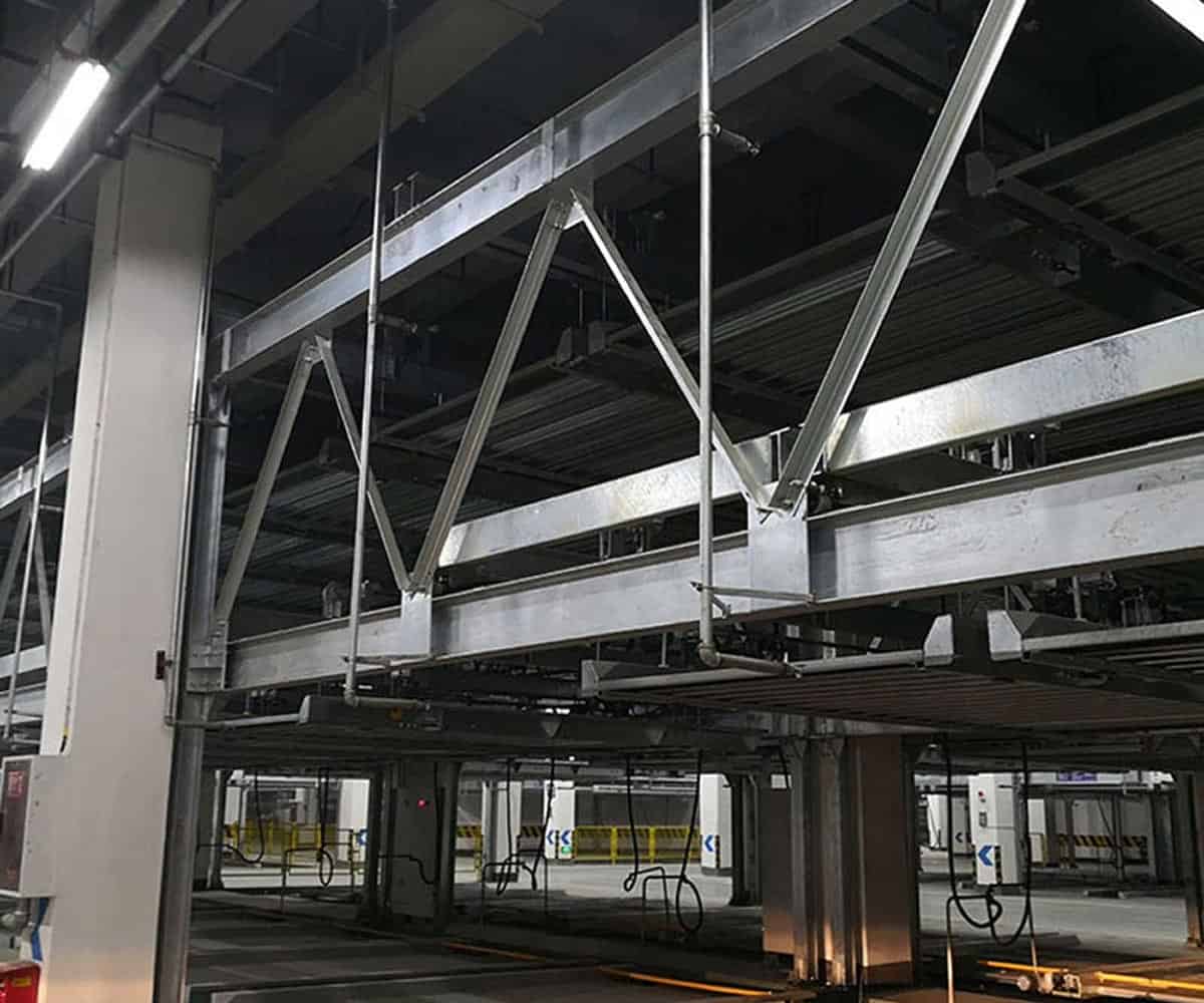 銅梁二層升降橫移機械車位回收