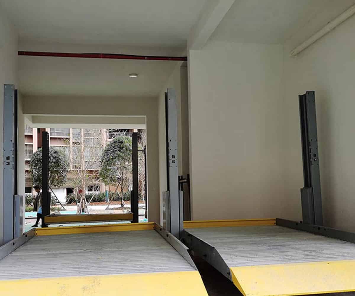 銅梁雙柱升降式停車立體車庫改造