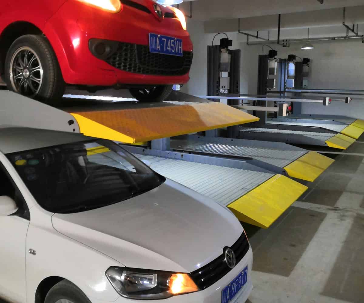 雙柱簡易升降機械停車庫
